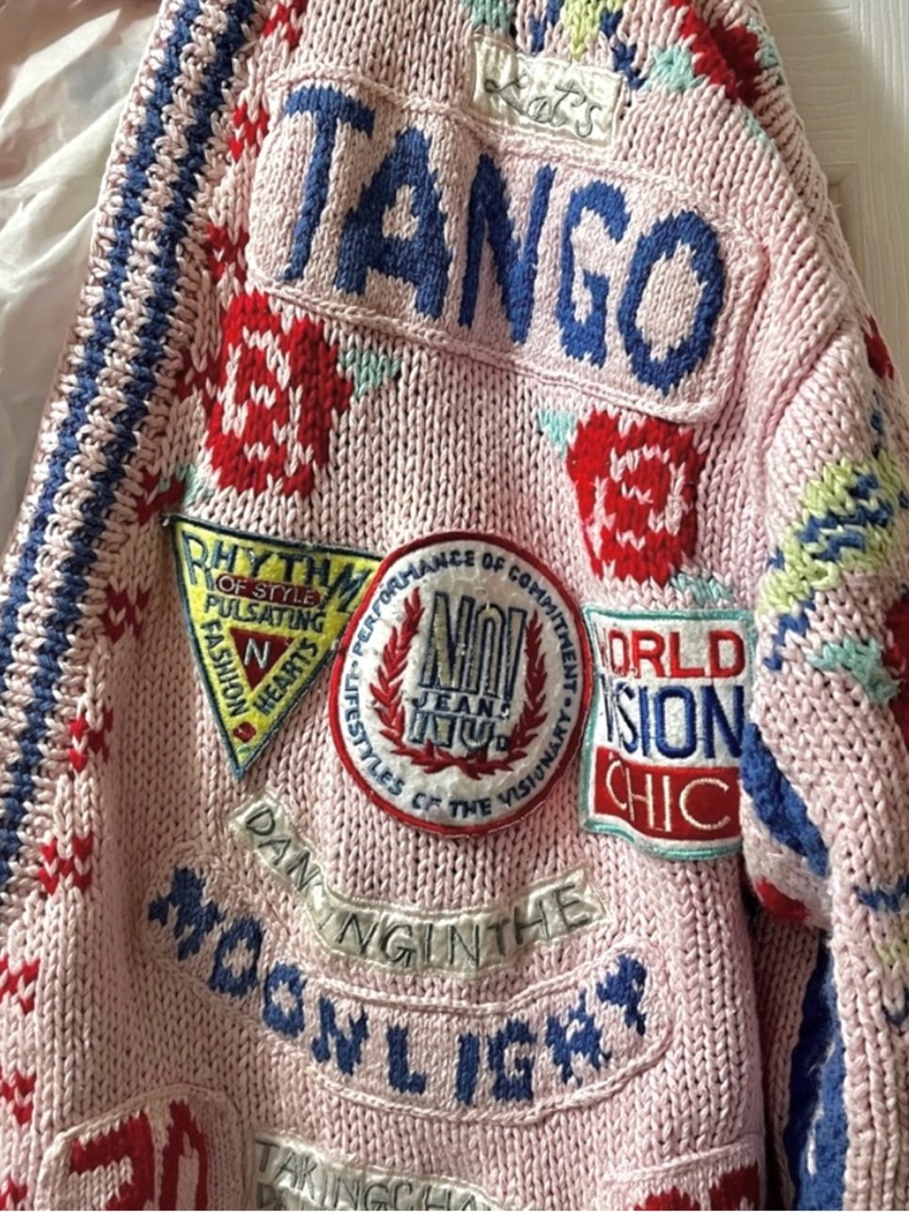 NO! The Jeans Revolt Cat Cardigan Y2K Graphic Knit Rare Streetwear - Picture 4 of 12